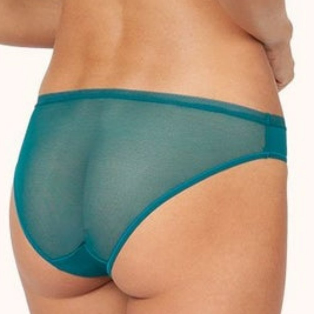 Lively Rich Teal Mesh Back Bikini Panty XS